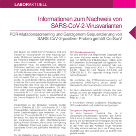 Informationen zum Nachweis von SARS-CoV-2-Virusvarianten
